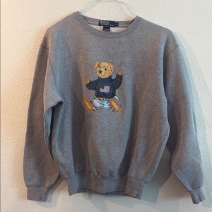 Gray Polo Bear Sweatshirt 🧸